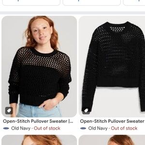 Old Navy Open Knit Mesh Sweater, Large